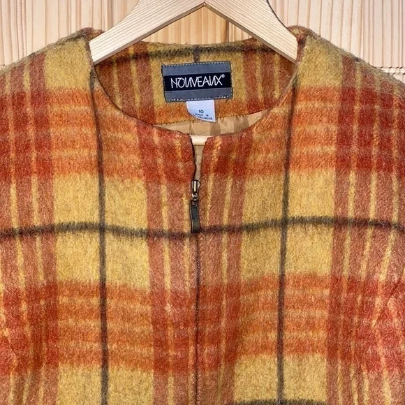 NOUVEAUX Multi-color Women’s Wool Blend Jacket Size 10 Made in El Salvador - Picture 3 of 16